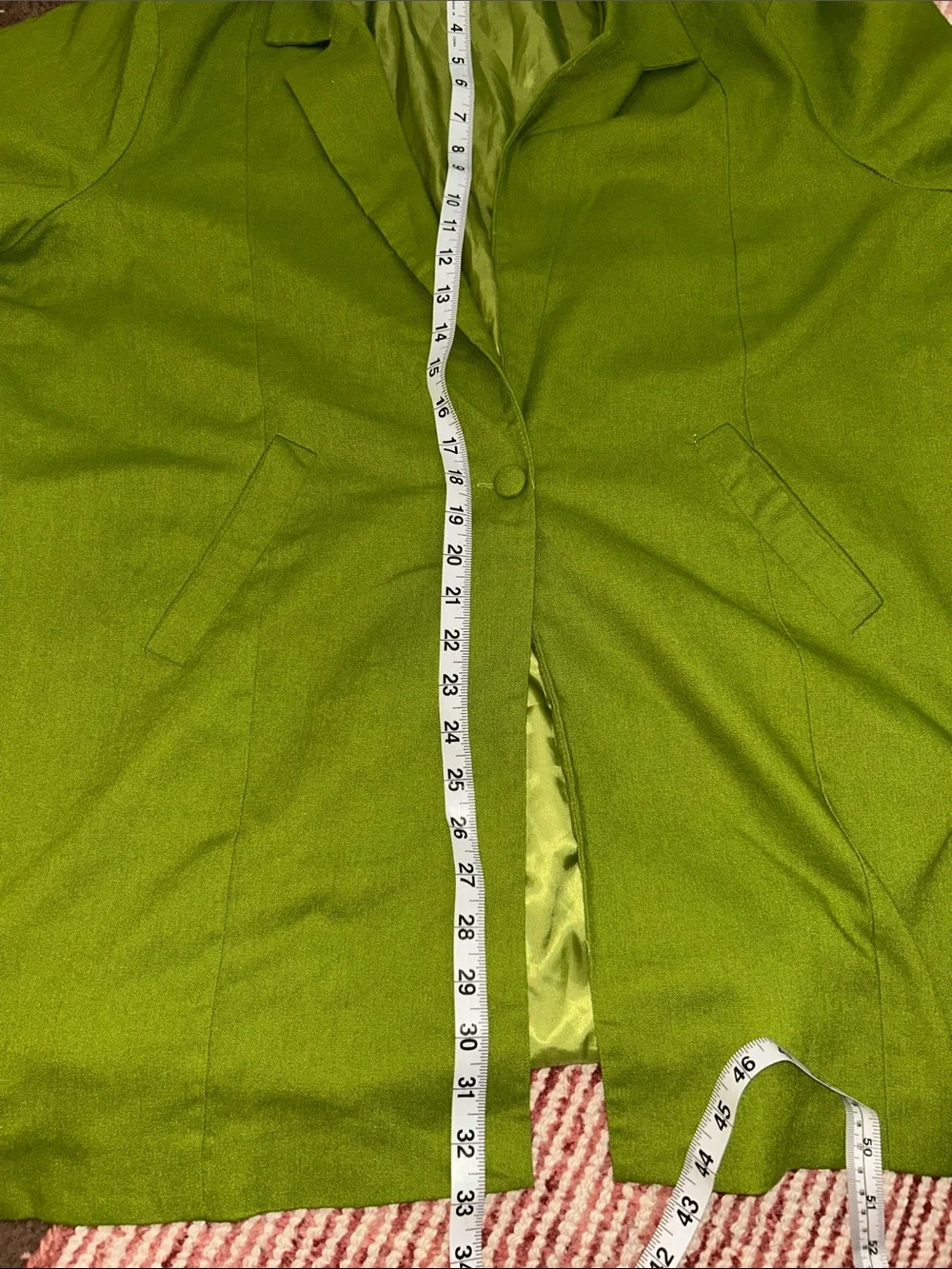 PrettyLittleThing Bright Green Single-Button Blazer
